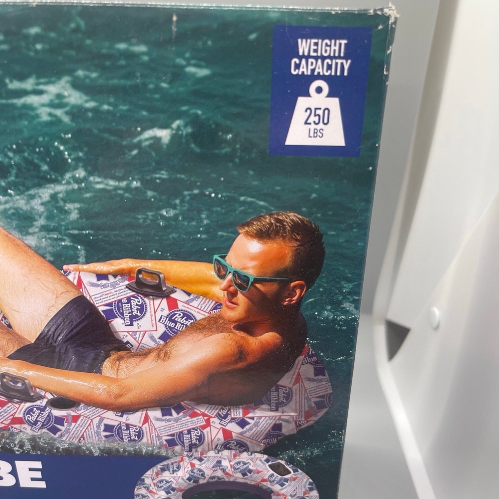 Pabst Blue Ribbon PBR Beer River Tube Inflatable Pool Float Raft New Sealed - Picture 5 of 7